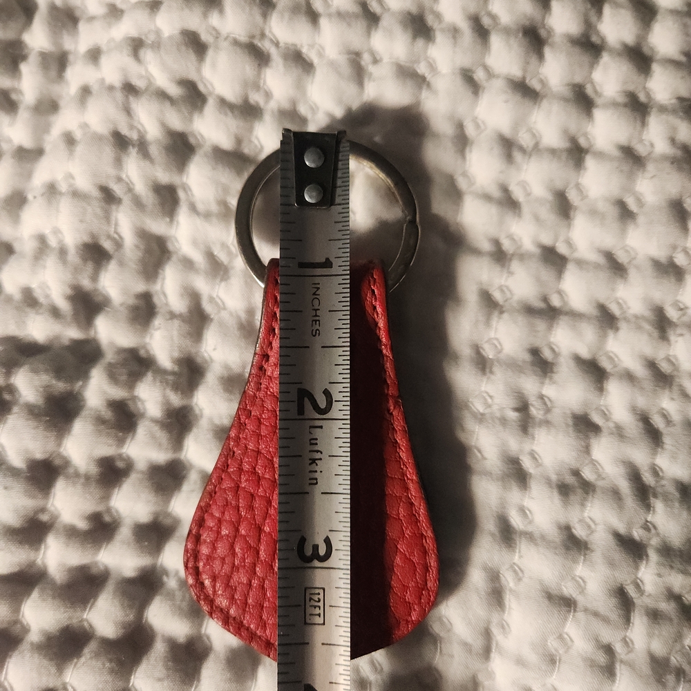 Dooney & Bourke Red Leather Keychain with Gold Accent - Picture 4 of 4